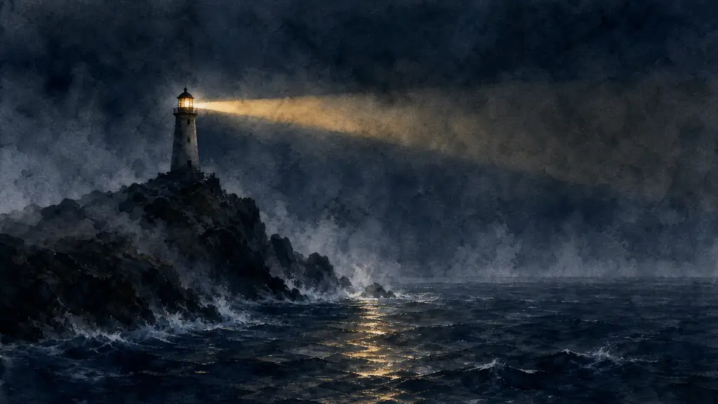 Watercolour lighthouse generated by the image:codex channel